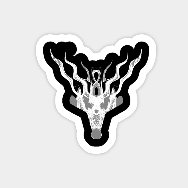 The Sacred Stag - Honor your ancestors Sticker by TaimitiCreations 